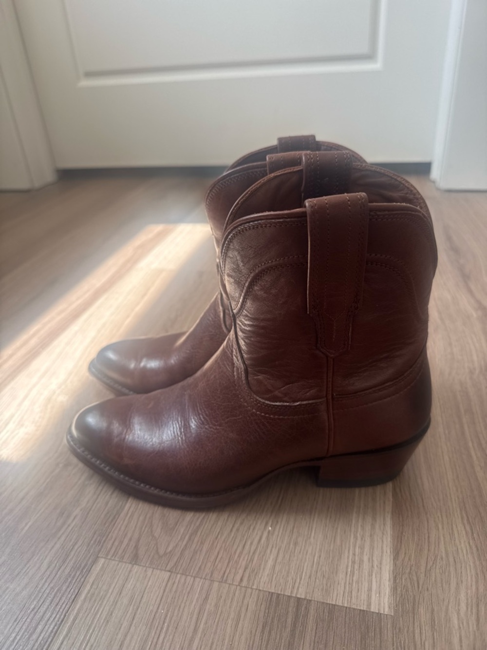 Tecovas - The Penny - sequoia - Size 6 Brown Leather Western Ankle Boots